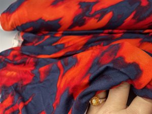 Viscosejersey - batik look i stærke farver